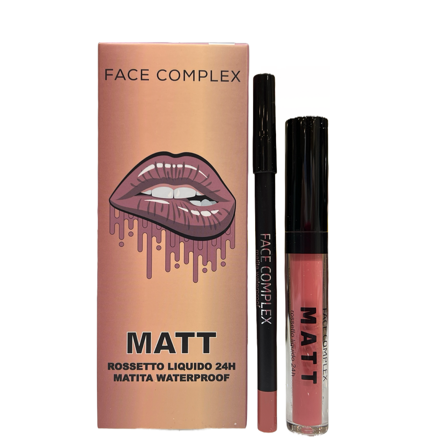 Face Complex kit matita labbra+tinta labbra 24h Scatolo n.05