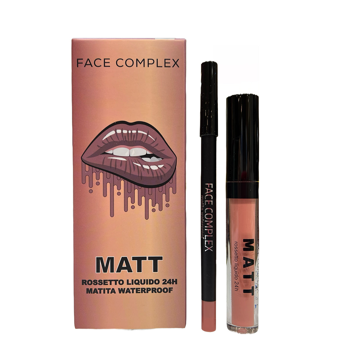 Face Complex kit matita labbra+tinta labbra 24h Scatolo n.07