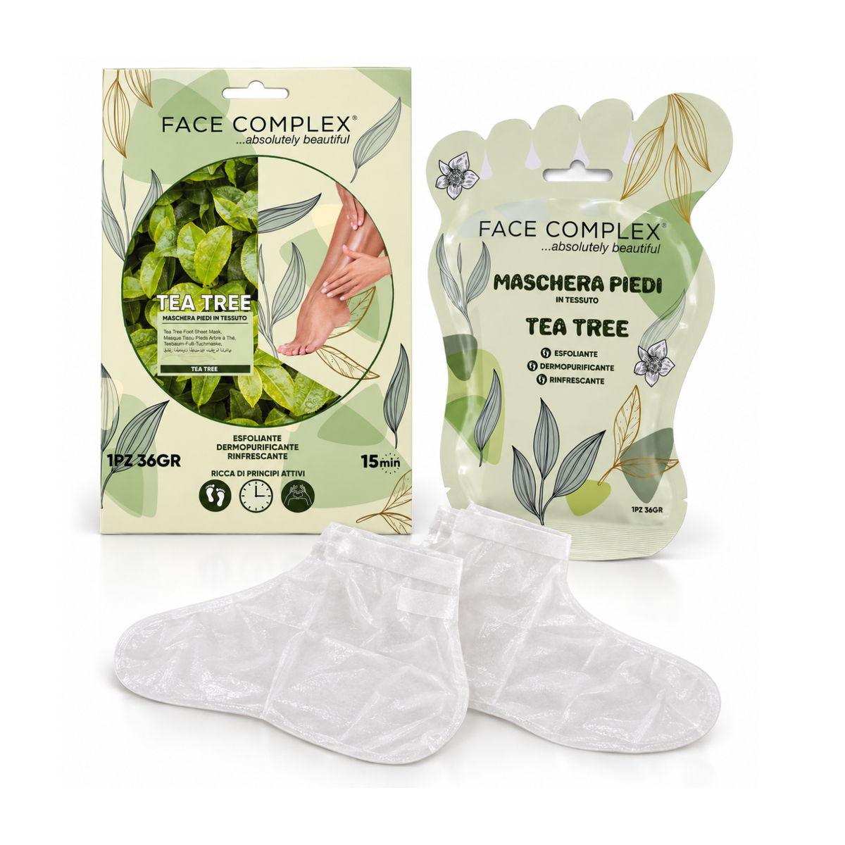 FACE COMPLEX MASCHERA PIEDI IN TESSUTO TEA TREE 36GR