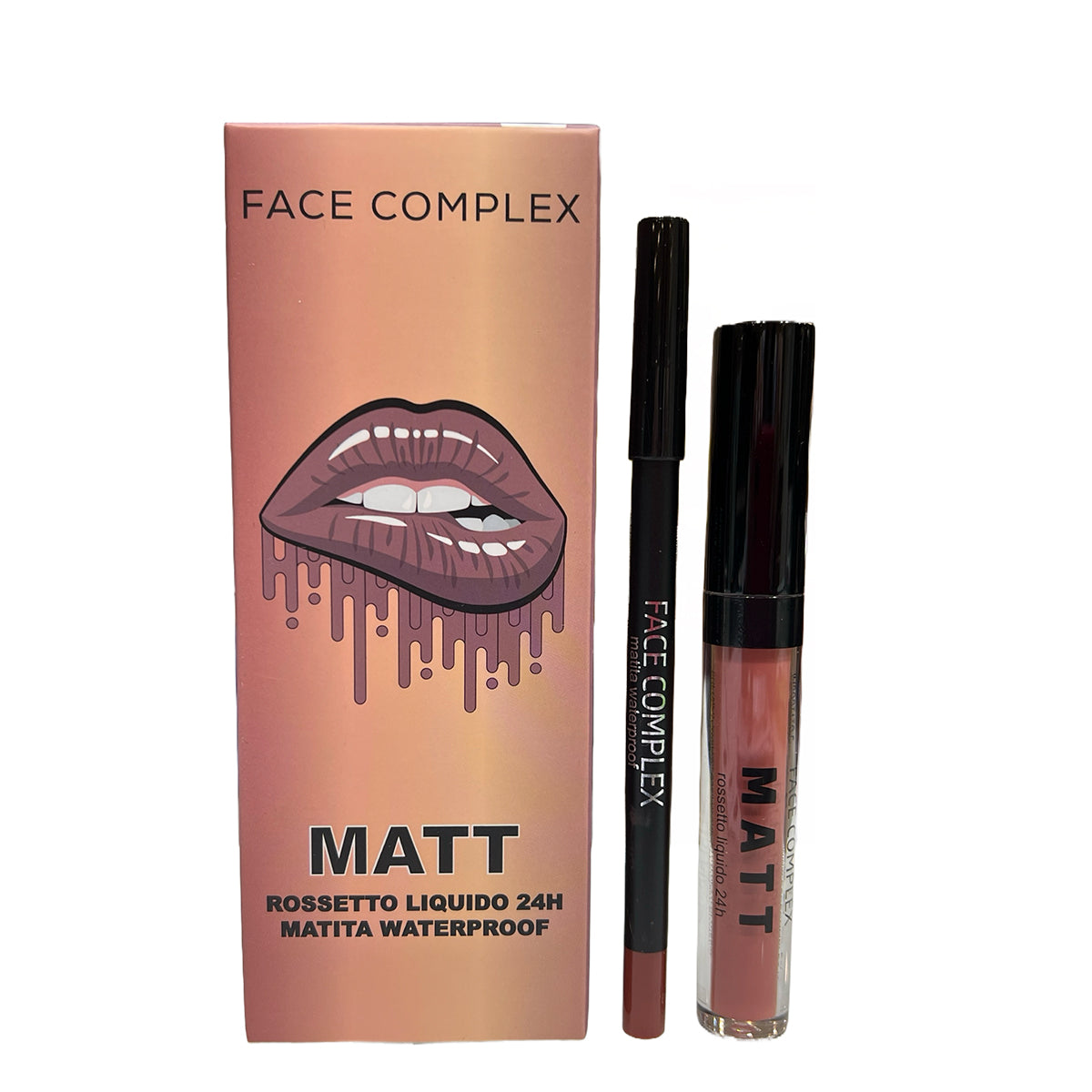 Face Complex kit matita labbra+tinta labbra 24h Scatolo n.10