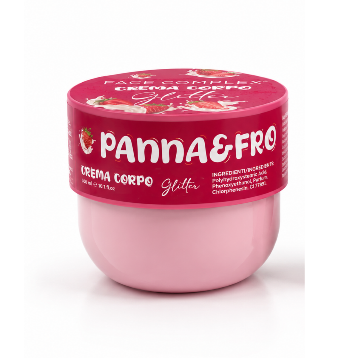 FACE COMPLEX CREMA CORPO GLITTER PANNA E FRAGOLA 300ML