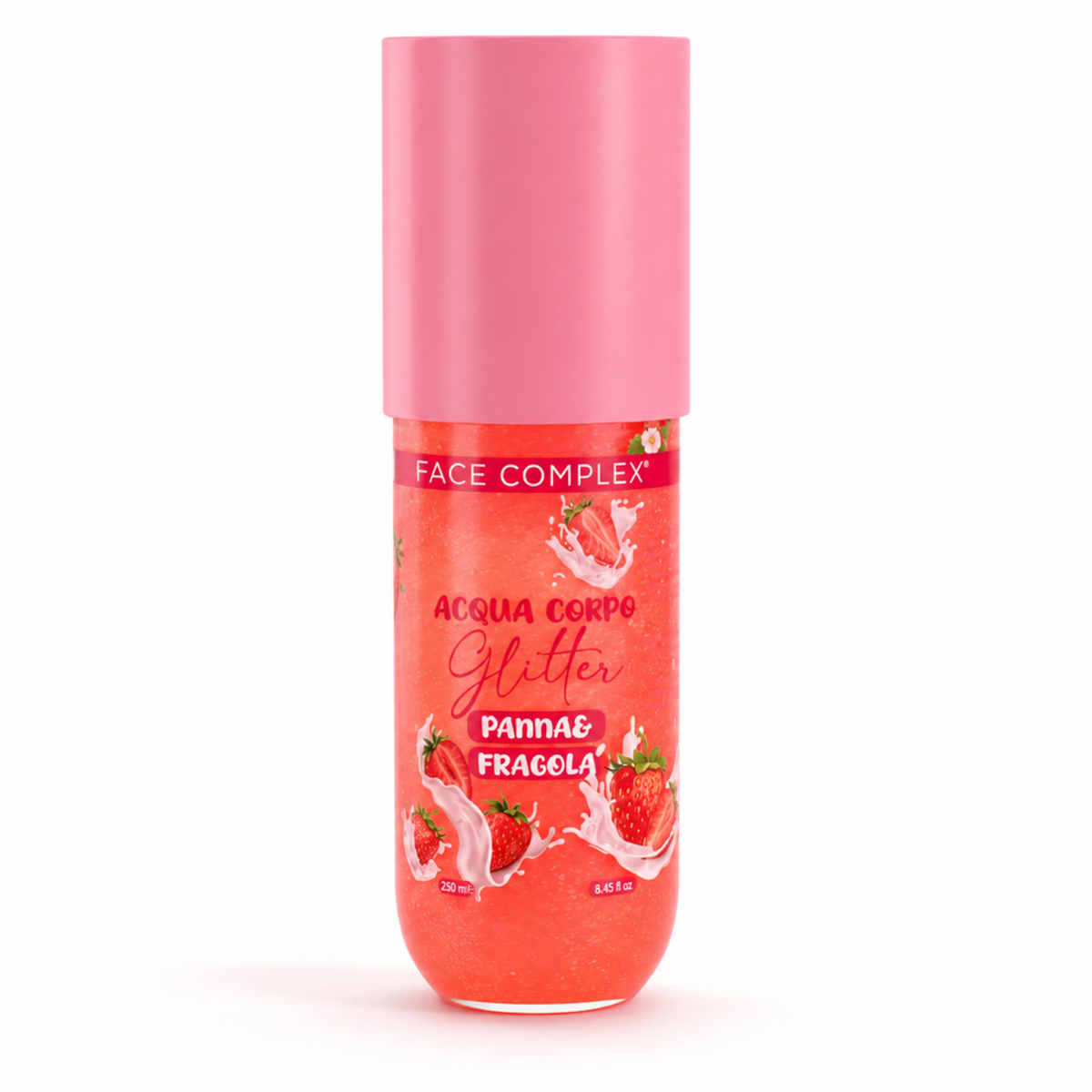 FACE COMPLEX ACQUA CORPO GLITTER PANNA E FRAGOLA 250ML